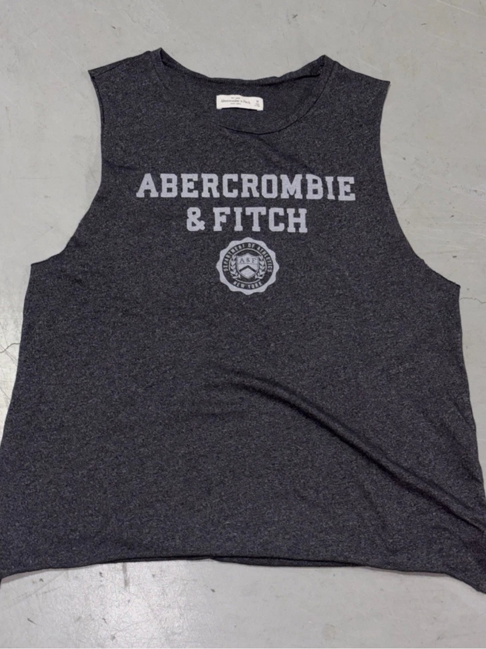 Abercrombie & Fitch Y2K Oversized Baggy Spellout Tank Top Womens SZ.M